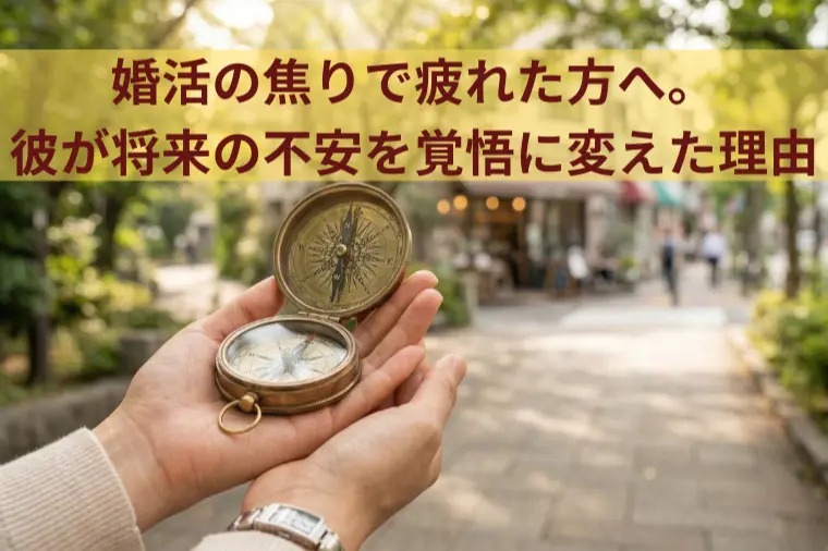 婚活の焦りで疲れた方へ。彼が将来の不安を覚悟に変えた理由