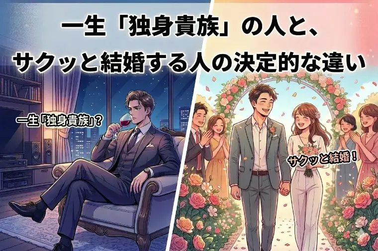一生「独身貴族」の人と、サクッと結婚する人の決定的な違い