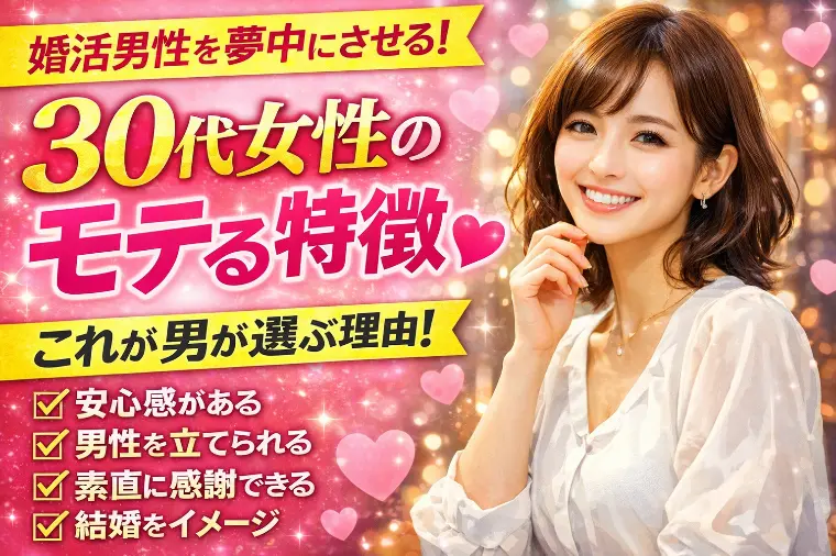 男性が惹かれる30代女性の特徴4選