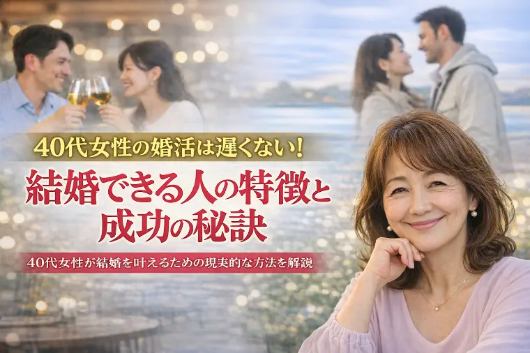40代女性の結婚を叶える婚活術