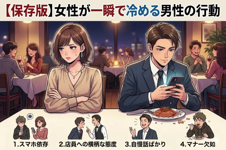 【保存版】女性が一瞬で冷める男性の行動