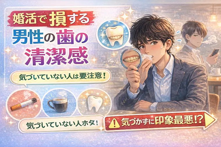 婚活で損する男性の歯の清潔感