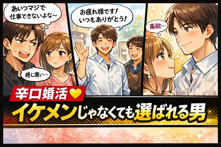辛口婚活💛イケメンじゃなくても選ばれる男
