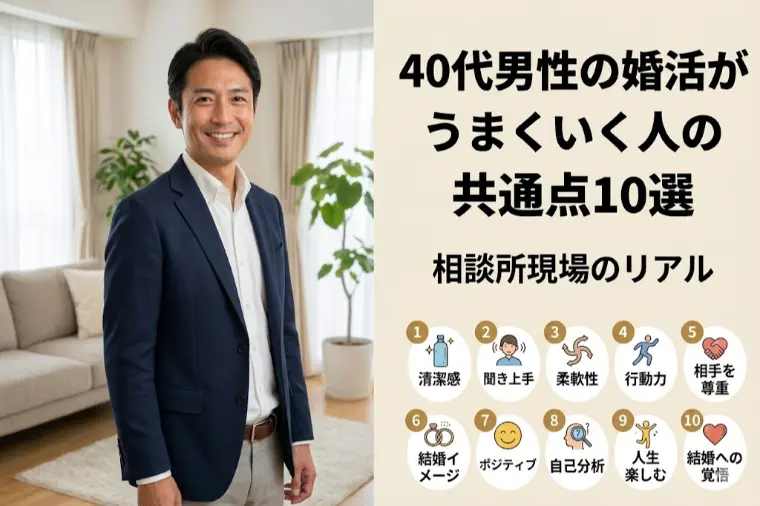 40代男性の婚活がうまくいく人の共通点10選