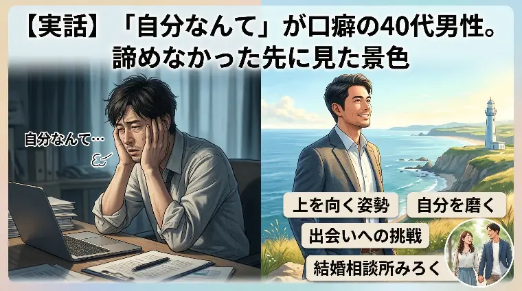 【実話】「自分なんて」が口癖の40代男性。諦めなかった先