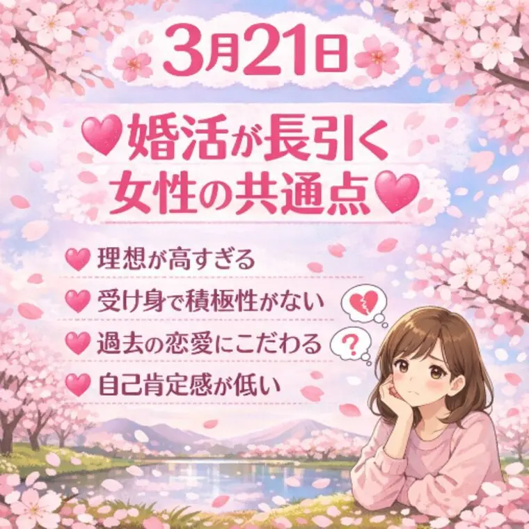 💕婚活が長引く女性の共通点💕