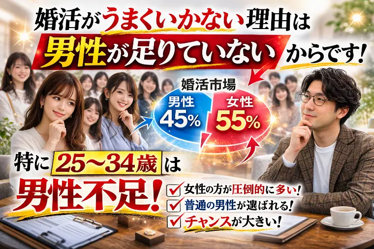 婚活市場の男女バランス、知っていますか？ 実は、、、