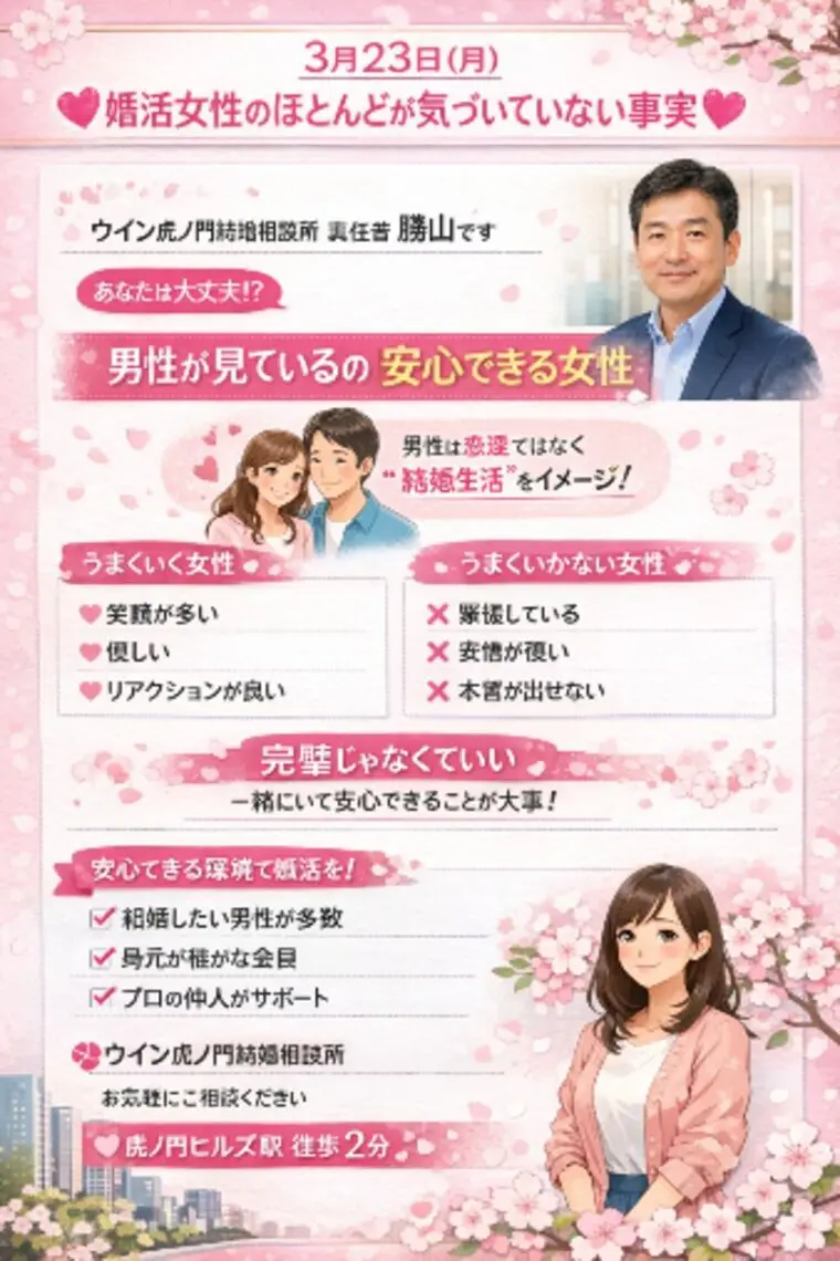 💕婚活女性のほとんどが気づいていない事実💕