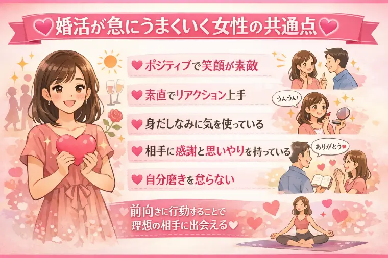 💕婚活が急にうまくいく女性の共通点💕