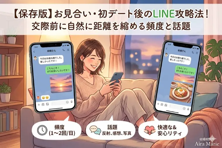 【保存版】お見合い・初デート後のLINE攻略法！