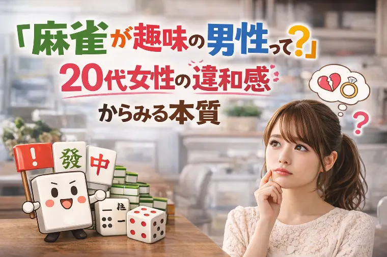 「麻雀が趣味の男性って？」20代女性の違和感からみる本質