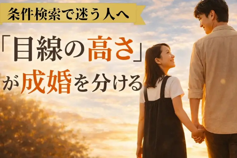 条件検索で迷う人へ。「目線の高さ」が成婚を分ける