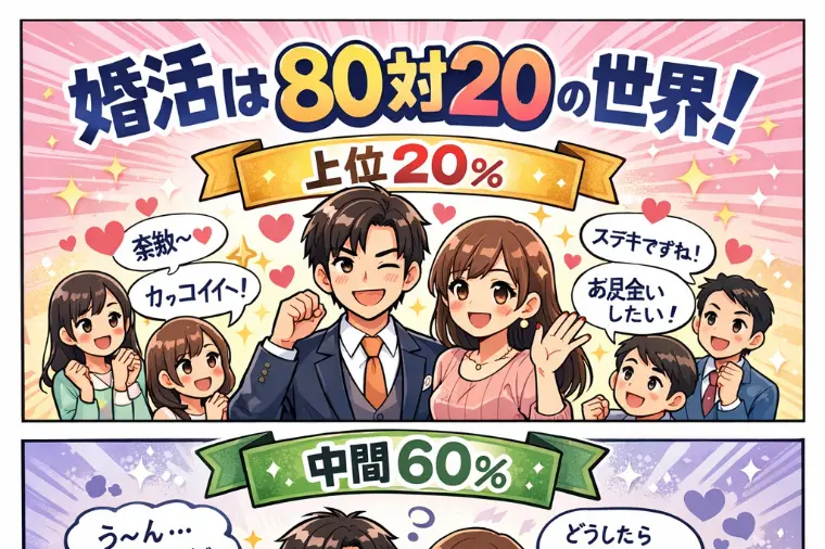 あなたはどっち？婚活で“選ばれる20％”と“損する20％
