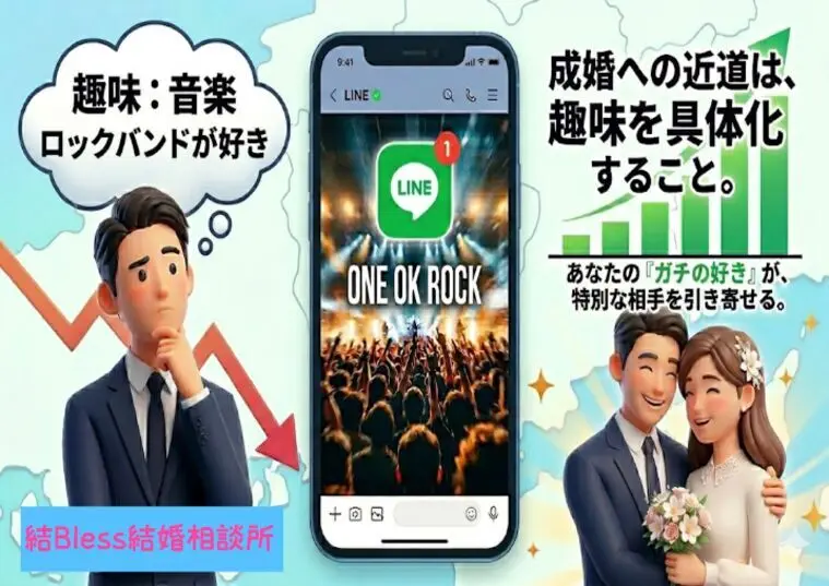 趣味を具体化すれば成婚！LINE背景で心をつかむ婚活術