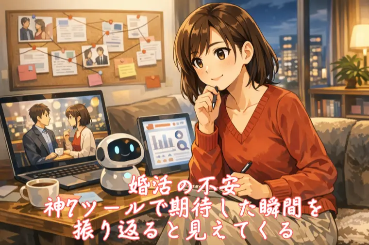 婚活の不安、神7ツールで期待した瞬間を振り返ると見える