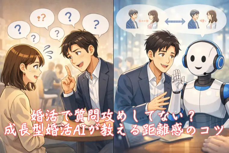 婚活で質問攻めしてない？成長型婚活AIが教える距離感のコ