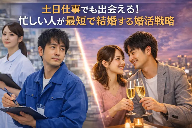 土日仕事でも出会える！最短で結婚する婚活戦略