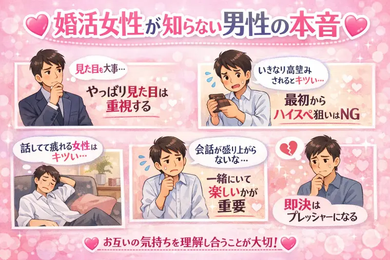 💕婚活女性が知らない男性の本音💕