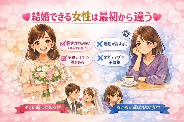 💕結婚できる女性は最初から違う💕