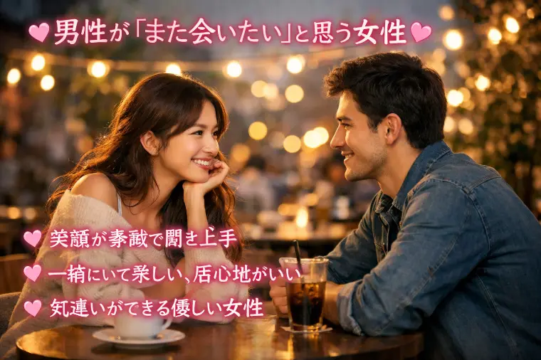 💕男性が「また会いたい」と思う女性💕