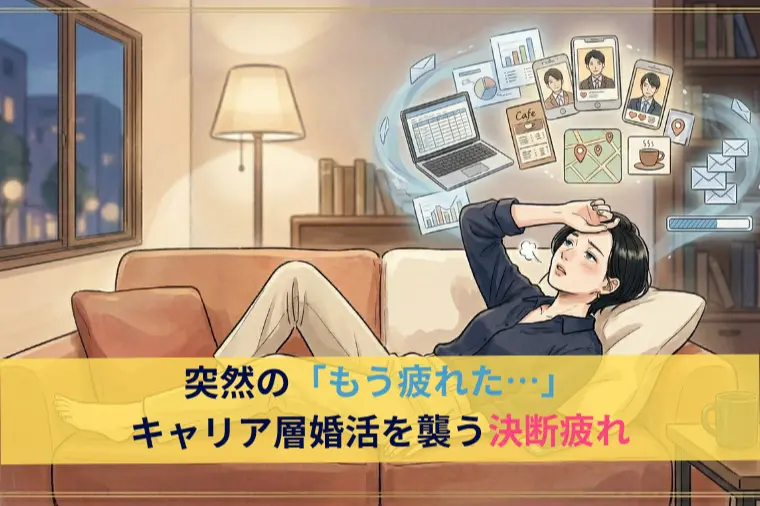 突然の「もう疲れた…」キャリア層婚活を襲う決断疲れ