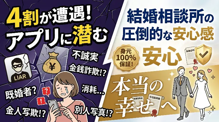 4割が遭遇！アプリに潜む「既婚者」と「金銭詐欺」の罠