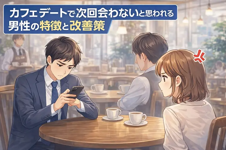 カフェデートで次回会わないと思われる男性の特徴と改善策