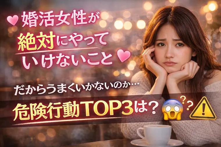 💕婚活女性が絶対にやってはいけないこと💕