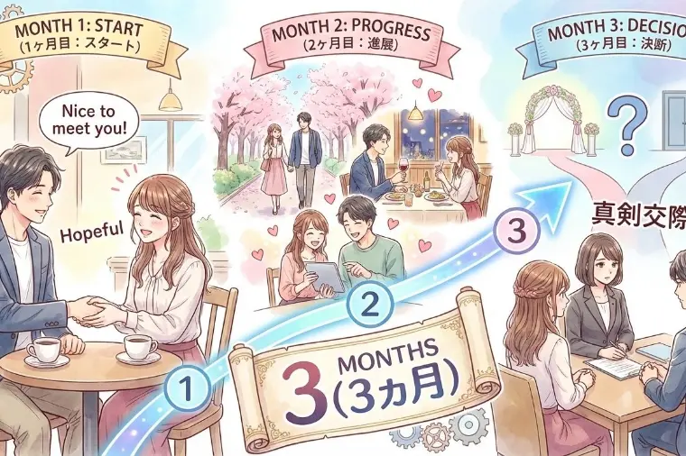 本気で婚活するなら、出会ってから3〜6ヵ月で成婚が一般的