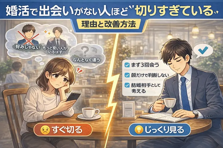 婚活で出会いがない人ほど“切りすぎている”理由と改善方法