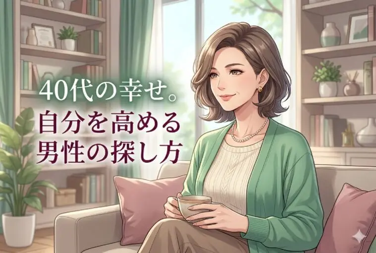 40代の幸せ。自分を高める男性の探し方！