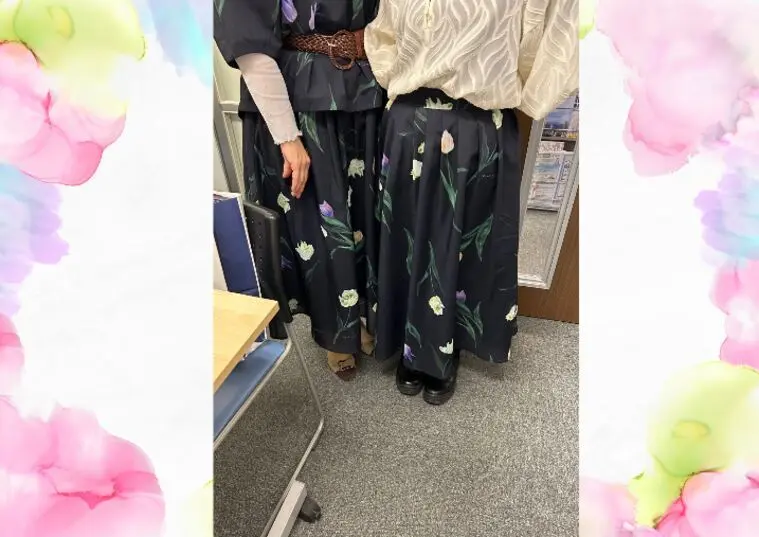 会員様と同じスカートを偶然購入