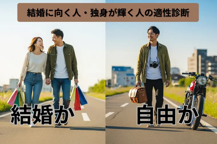 結婚に向く人・独身が輝く人の適性診断