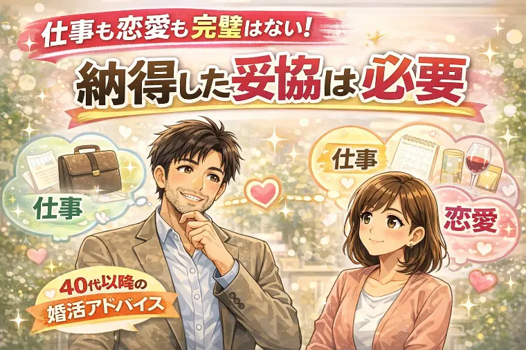 仕事も恋愛も婚活も完璧はない｜納得した妥協は必要