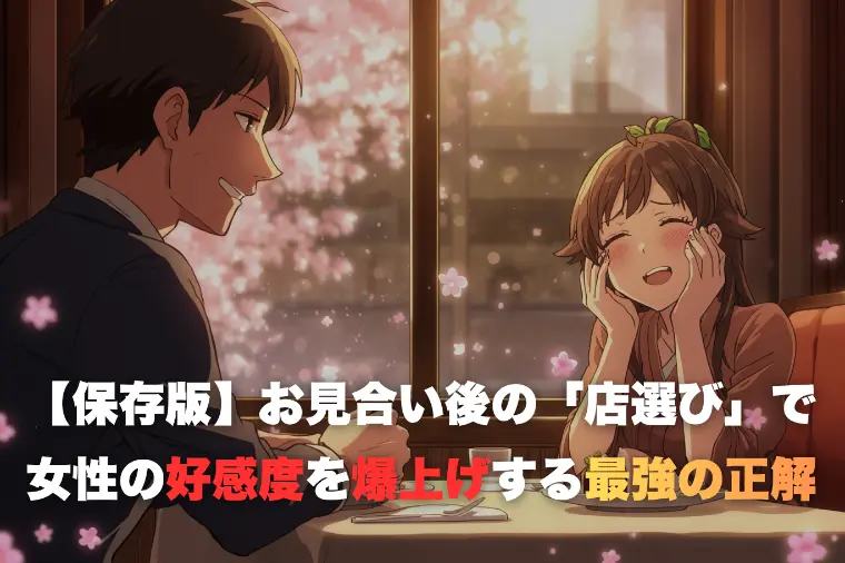 【保存版】お見合い後の「店選び」で、女性の好感度を爆上げ