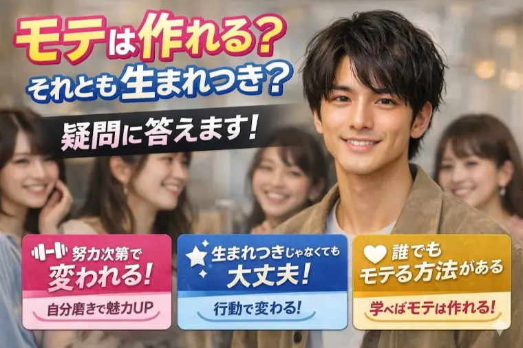  モテは作れる？生まれつき⁉︎ 疑問に答えます
