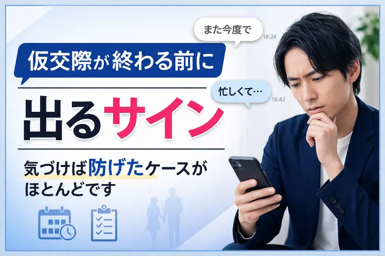 仮交際で交際終了になる前に気づくべきサイン