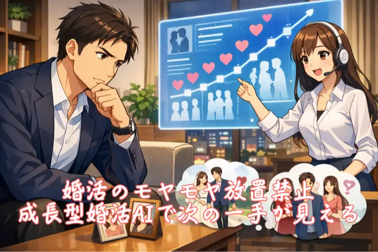婚活のモヤモヤ放置禁止、成長型婚活AIで次の一手が見える