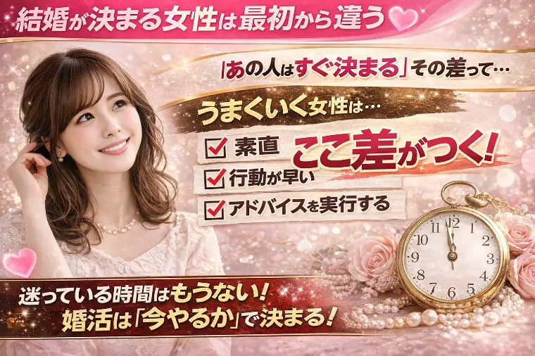 💕結婚が決まる女性は最初から違う💕