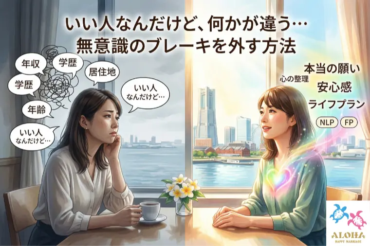 いい人なんだけど、何かが違う…無意識のブレーキを外す方法