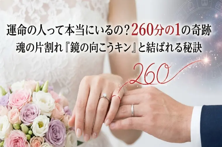 260分の1の奇跡！魂の片割れ「鏡の向こうキン」との結婚