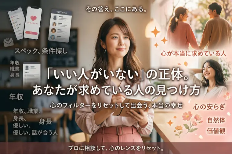 いい人がいないの正体。あなたが求めている人の見つけ方