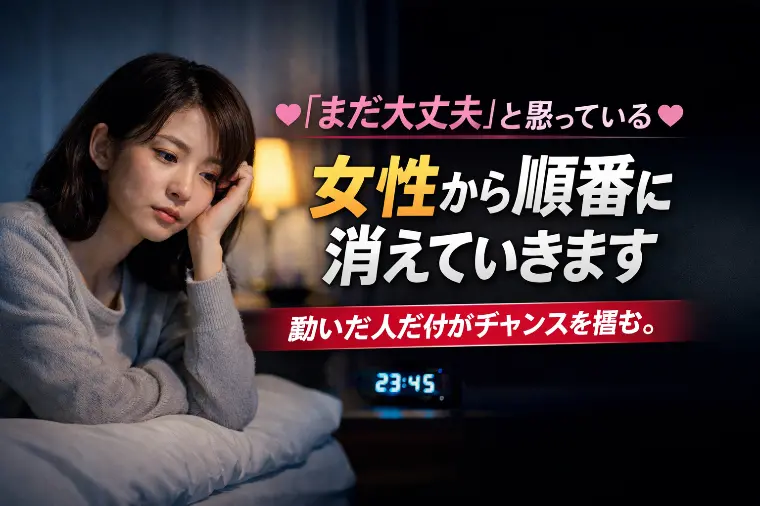 「まだ大丈夫」と思っている女性から順番に消えていきます