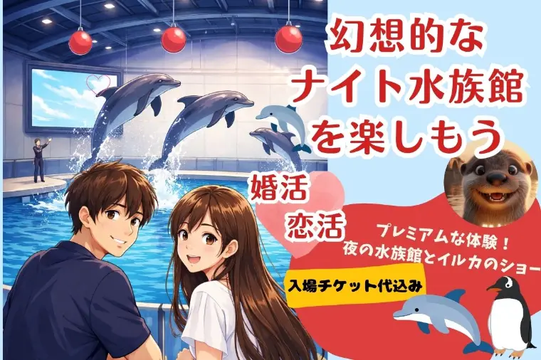 結婚相談所　Pure's　(ピュアーズ）「【イベント】夜水族館探検⭐イルカのショーを見に行こう🐬」-1