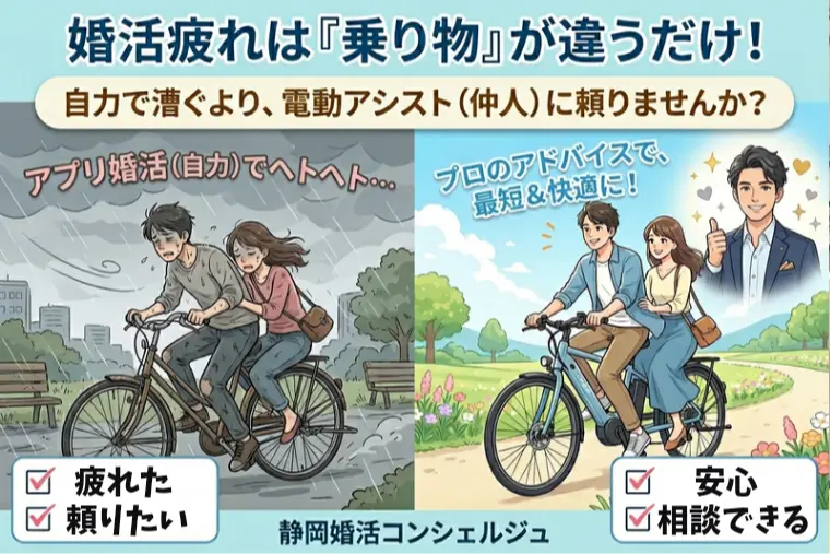 婚活疲れは「向かい風の坂道」のせい？