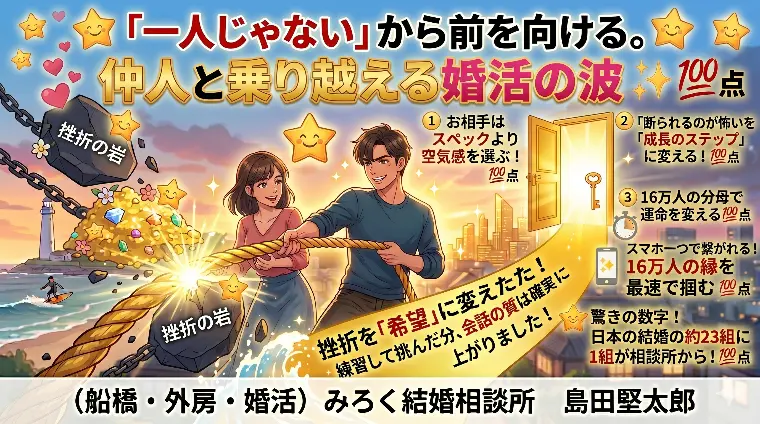 「一人じゃない」から前を向ける。仲人と乗り越える婚活の波