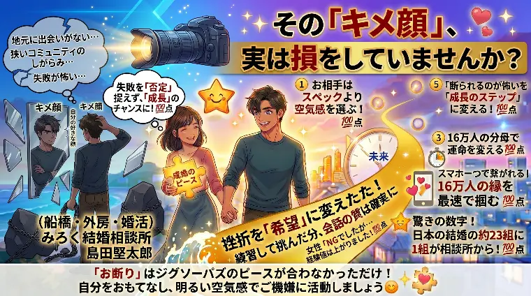 その「キメ顔」、実は損をしていませんか？