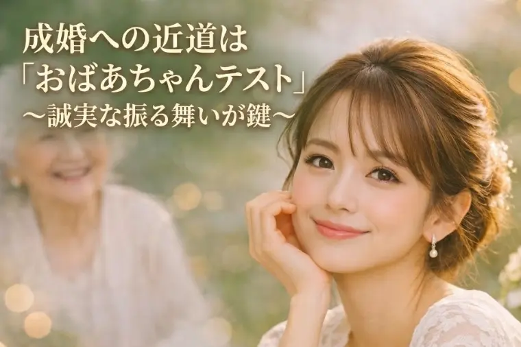 成婚への近道は「おばあちゃんテスト」～誠実な振る舞いが鍵