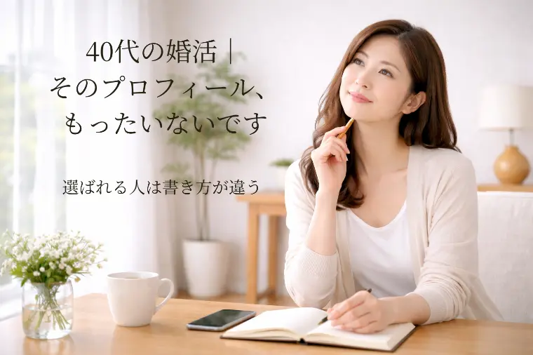 40代からの婚活｜プロフィール文は「人柄」で選ばれる時代