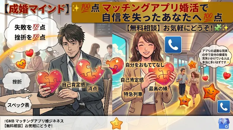 マッチングアプリ婚活で自信を失ったあなたへ